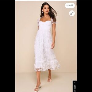 Lulus White Midi Dress